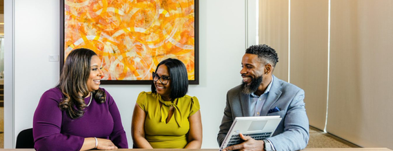 Group of diverse people collaborating