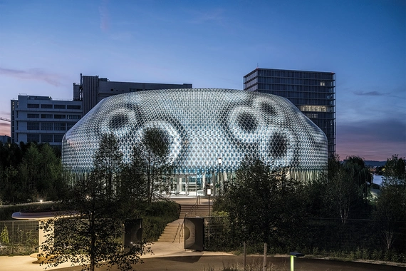 Novartis Pavillon neben dem Campus in Basel